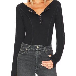 Free People  Sloane Bodysuit Black M